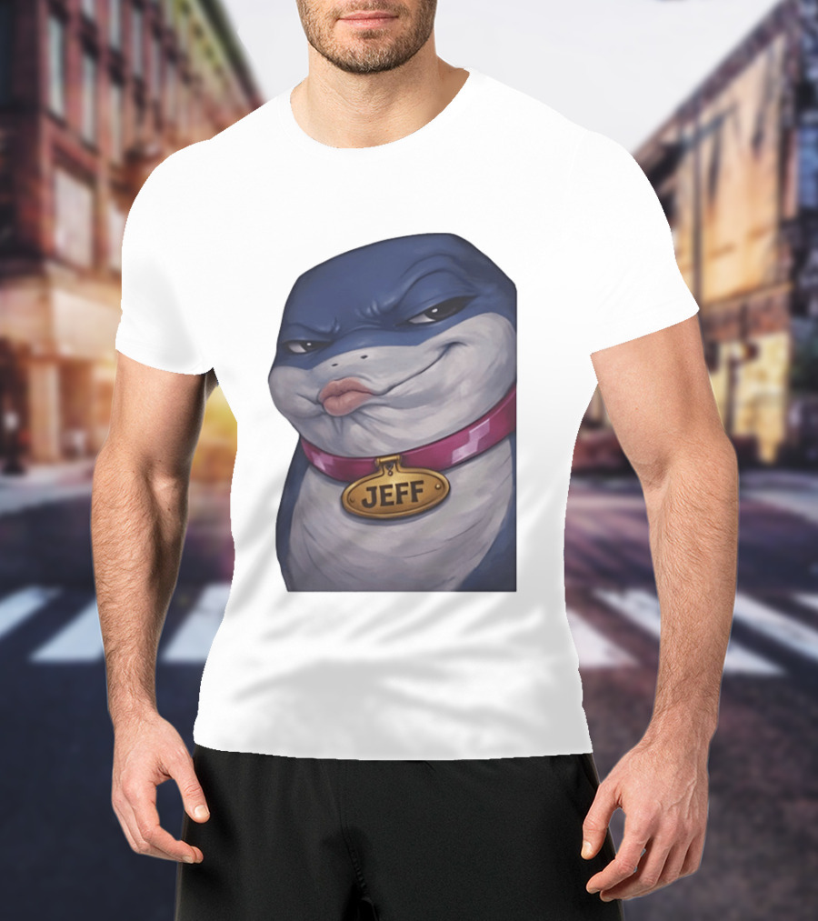 Jeff The Landshark Marvel Character With Dog Tag And Collar T-Shirt