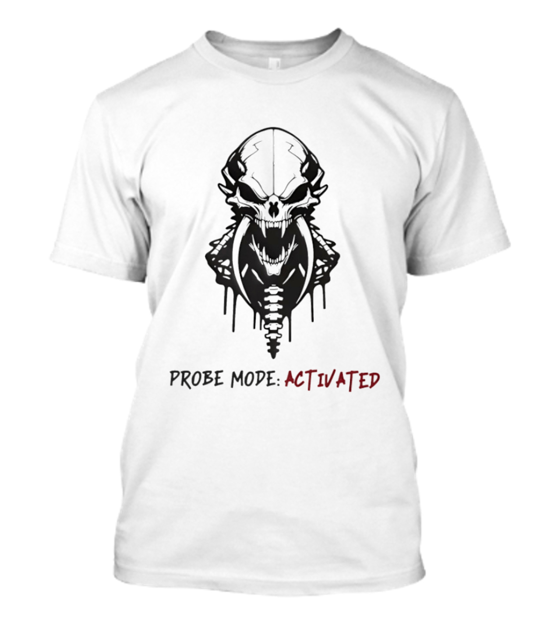 Probe Mode Activated Alien Skull Dripping Kree Artifact T-Shirt