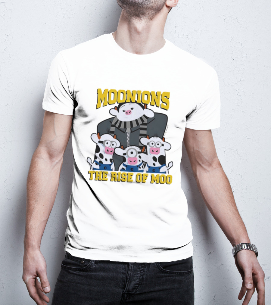 Moonions The Rise Of Moo Funny Cows With Overalls And Goggles T-Shirt