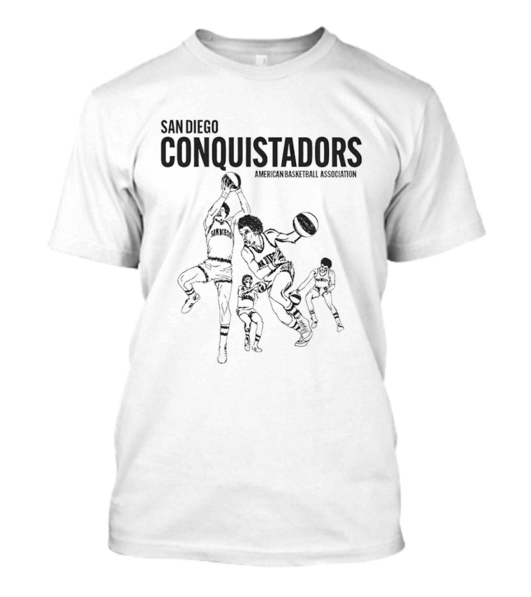San Diego Conquistadors American Basketball Association Players T-Shirt