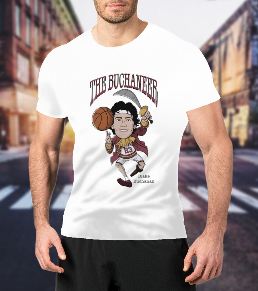 The Buchaneer Blake Buchanan Iowa State Cyclones Basketball Cartoon Number 23 T-Shirt