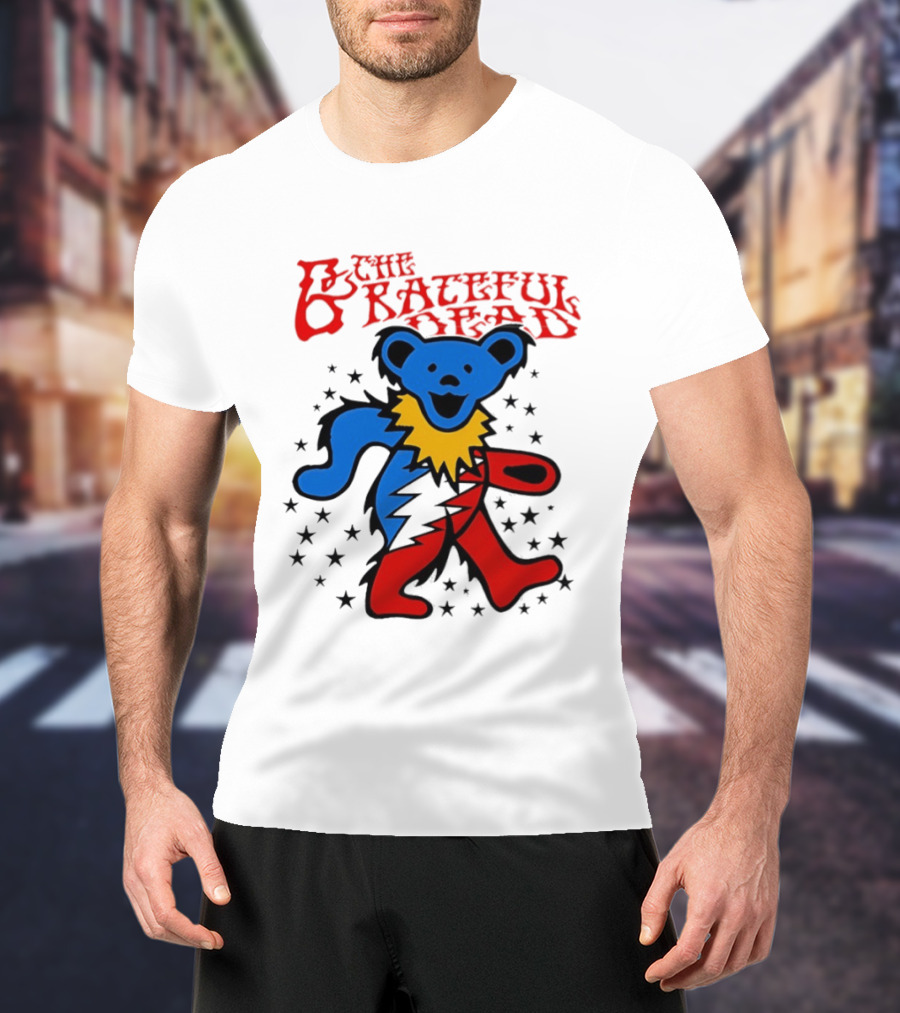 Grateful Dead Dancing Bear Stars Jordan Betts Handyman T-Shirt