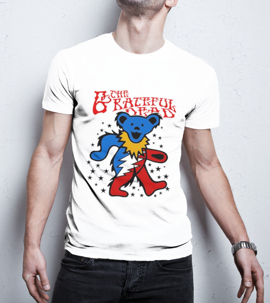 Grateful Dead Dancing Bear Stars Jordan Betts Handyman T-Shirt