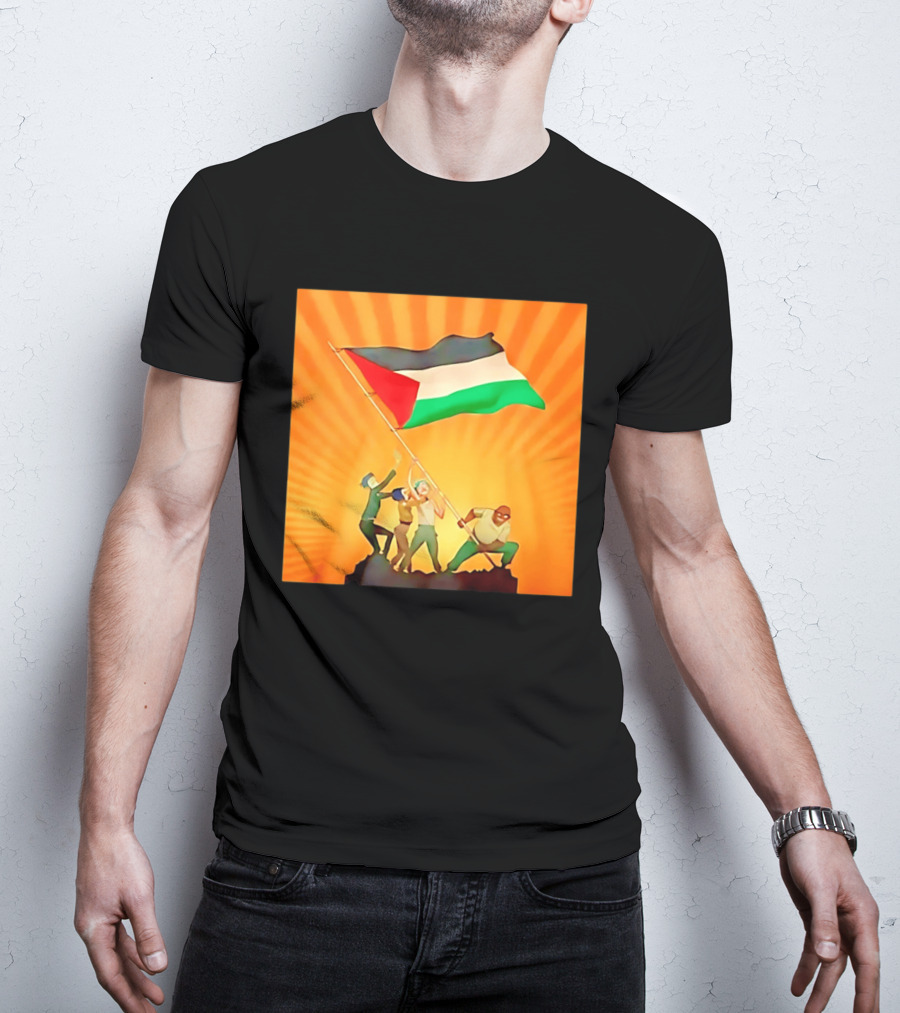 Gorillaz X Together For Palestine Flag Raising T-Shirt