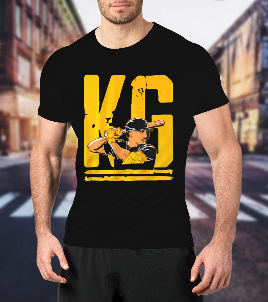 KG Konnor Griffin Pittsburgh Pirates Baseball Batter Cartoon T-Shirt