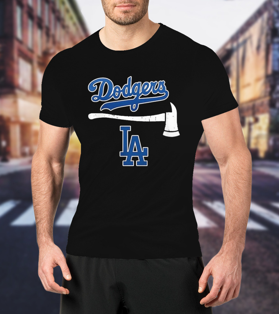 Dodgers Firefighter Axe LA Dodgers T-Shirt