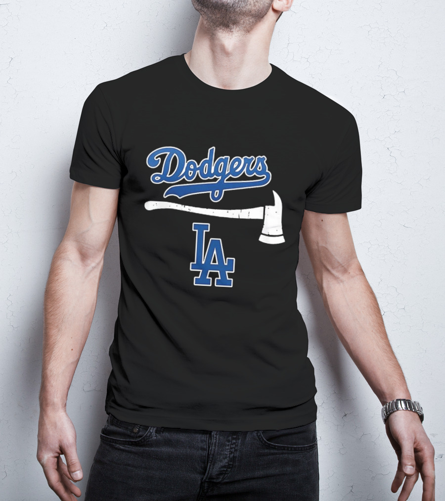 Dodgers Firefighter Axe LA Dodgers T-Shirt