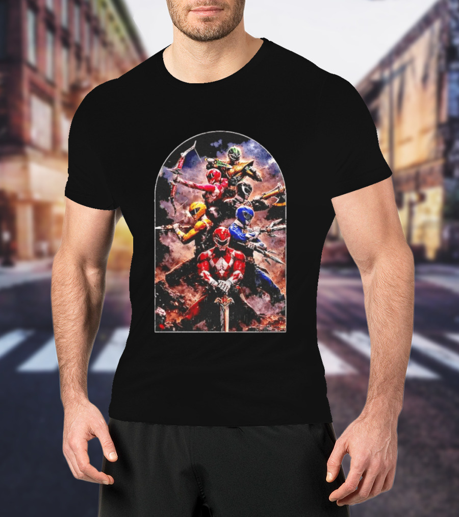 Mighty Morphin Power Rangers Super Hero Team United T-Shirt