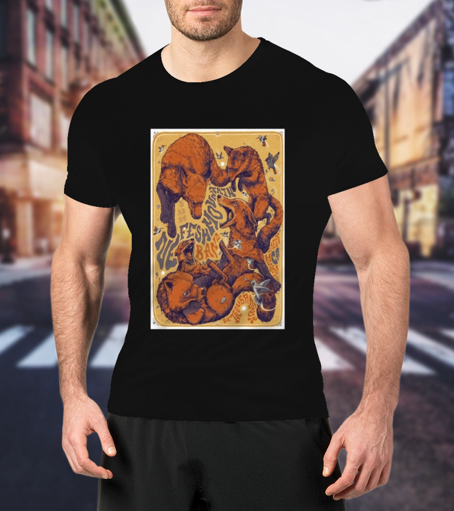 Nefesh Mountain March 18 2026 Troubadour West Hollywood CA Wildlife Foxes And Birds T-Shirt