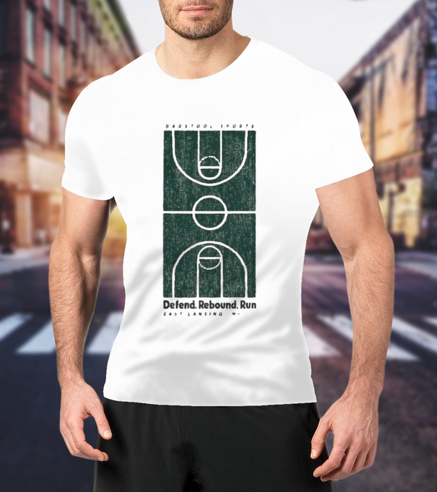 Barstool Sports Defend Rebound Run East Lansing Court T-Shirt