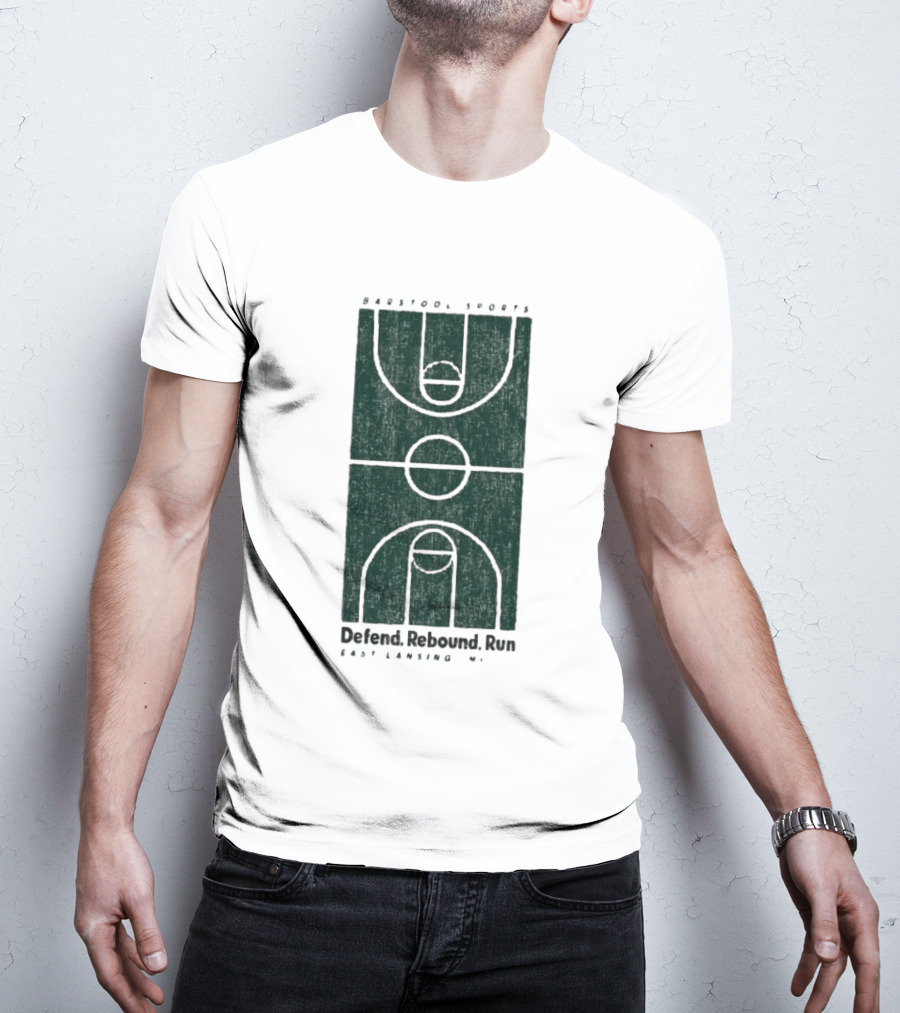Barstool Sports Defend Rebound Run East Lansing Court T-Shirt