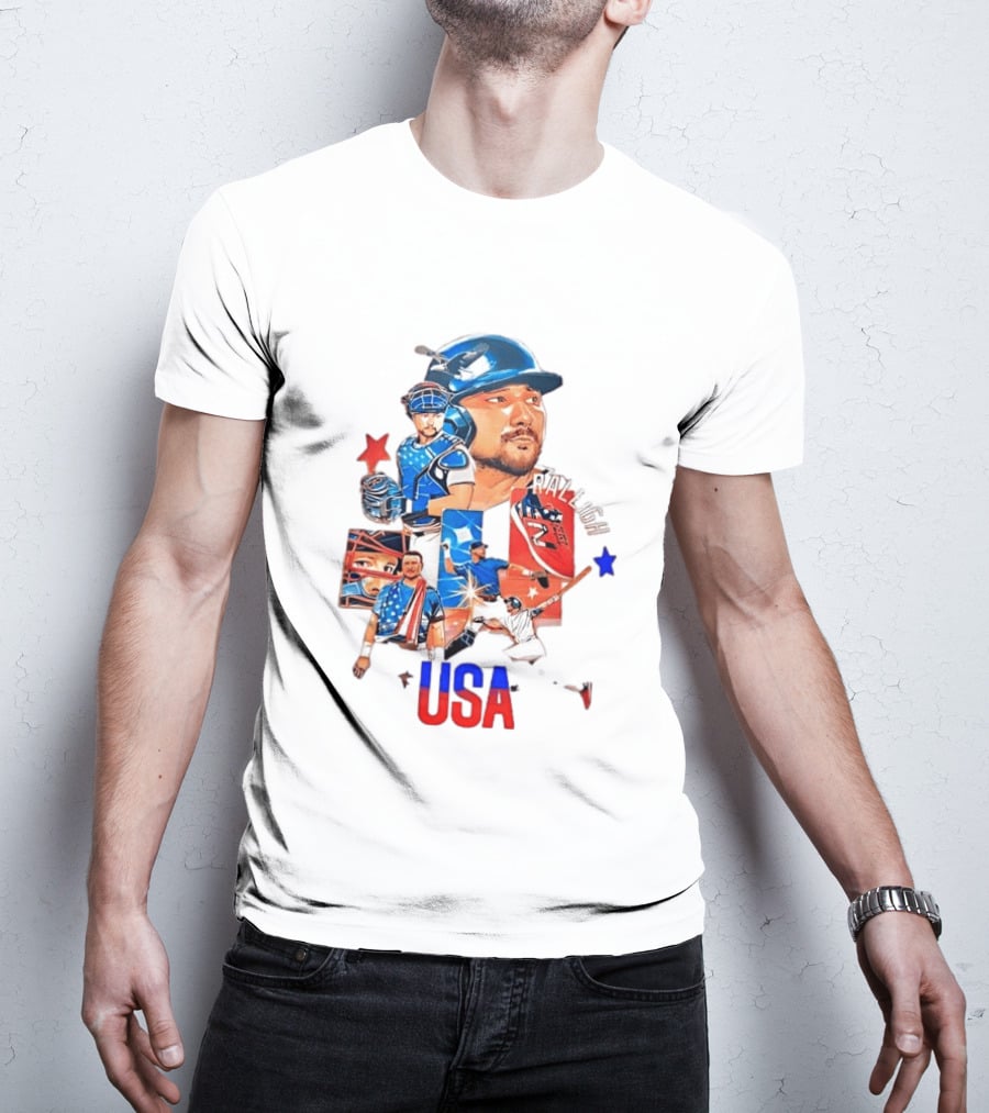 Cal Raleigh USA Baseball Tokyo Collage T-Shirt