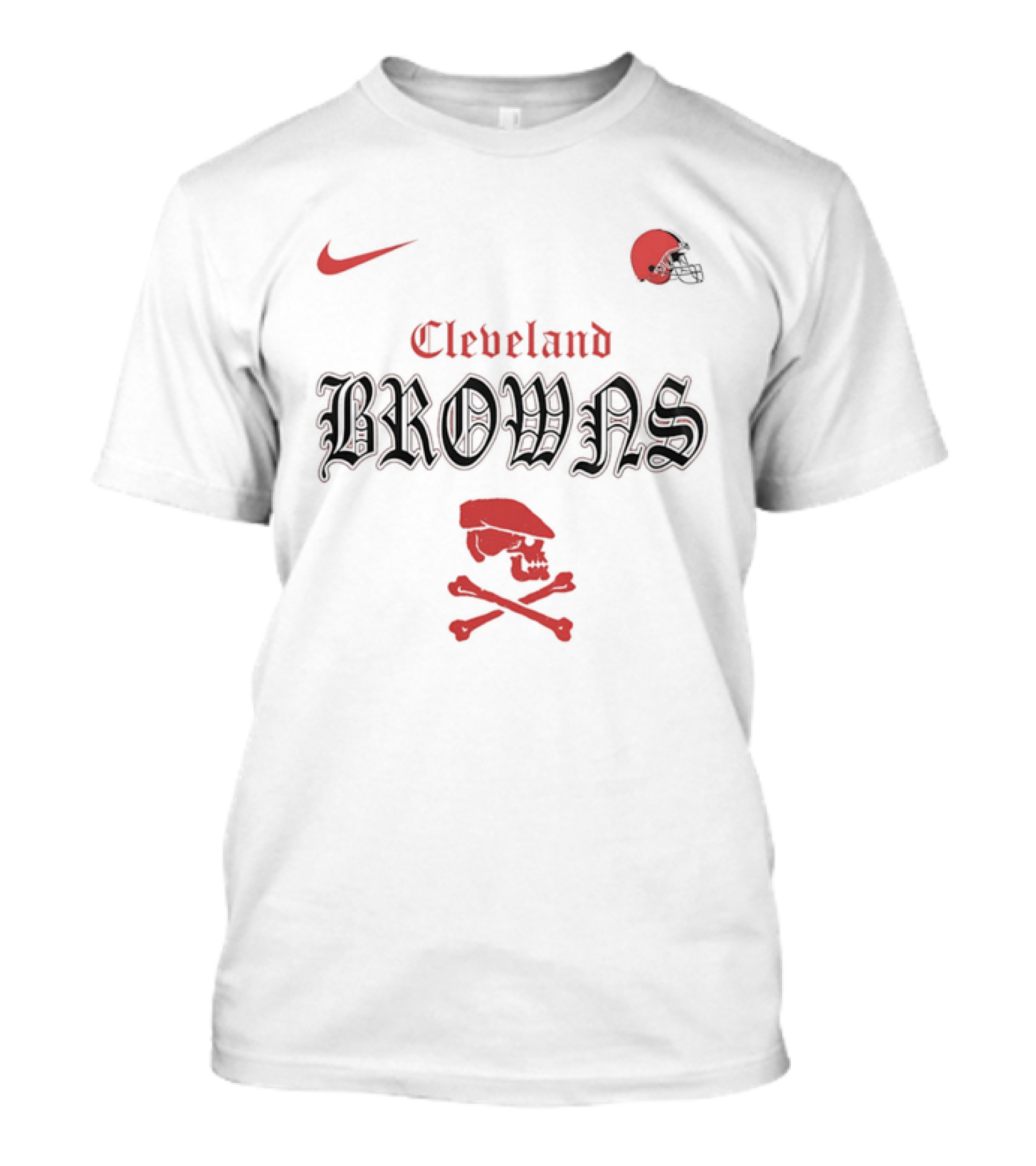 Cleveland Browns Dropkick Murphys Go Browns Skull Nike Helmet T-Shirt