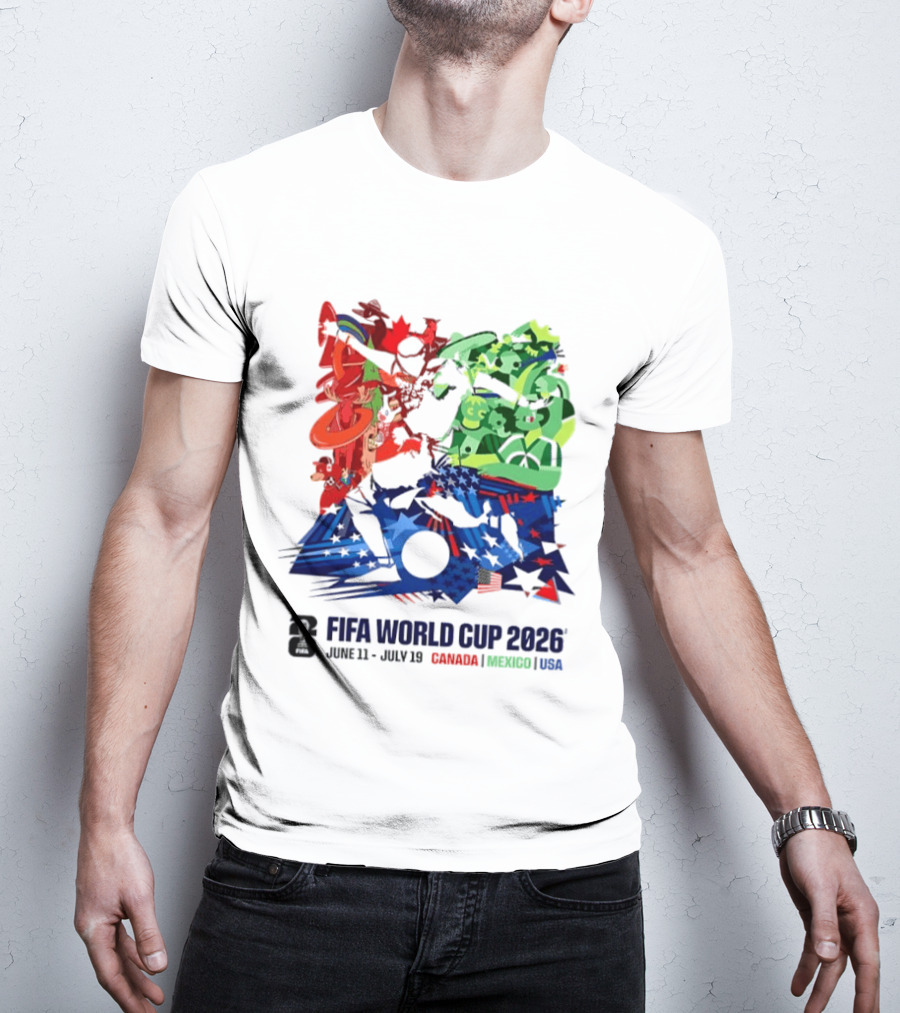 FIFA World Cup 2026 June 11 July 19 Canada Mexico USA T-Shirt