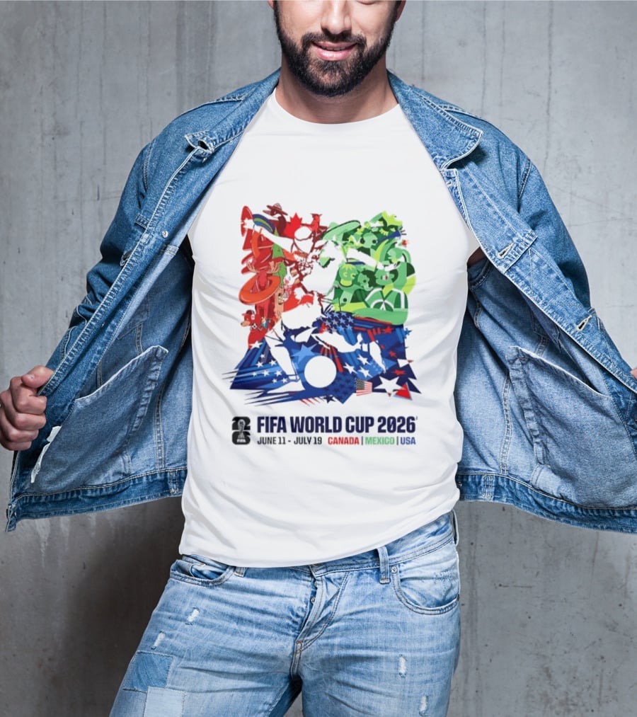 FIFA World Cup 2026 June 11 July 19 Canada Mexico USA T-Shirt