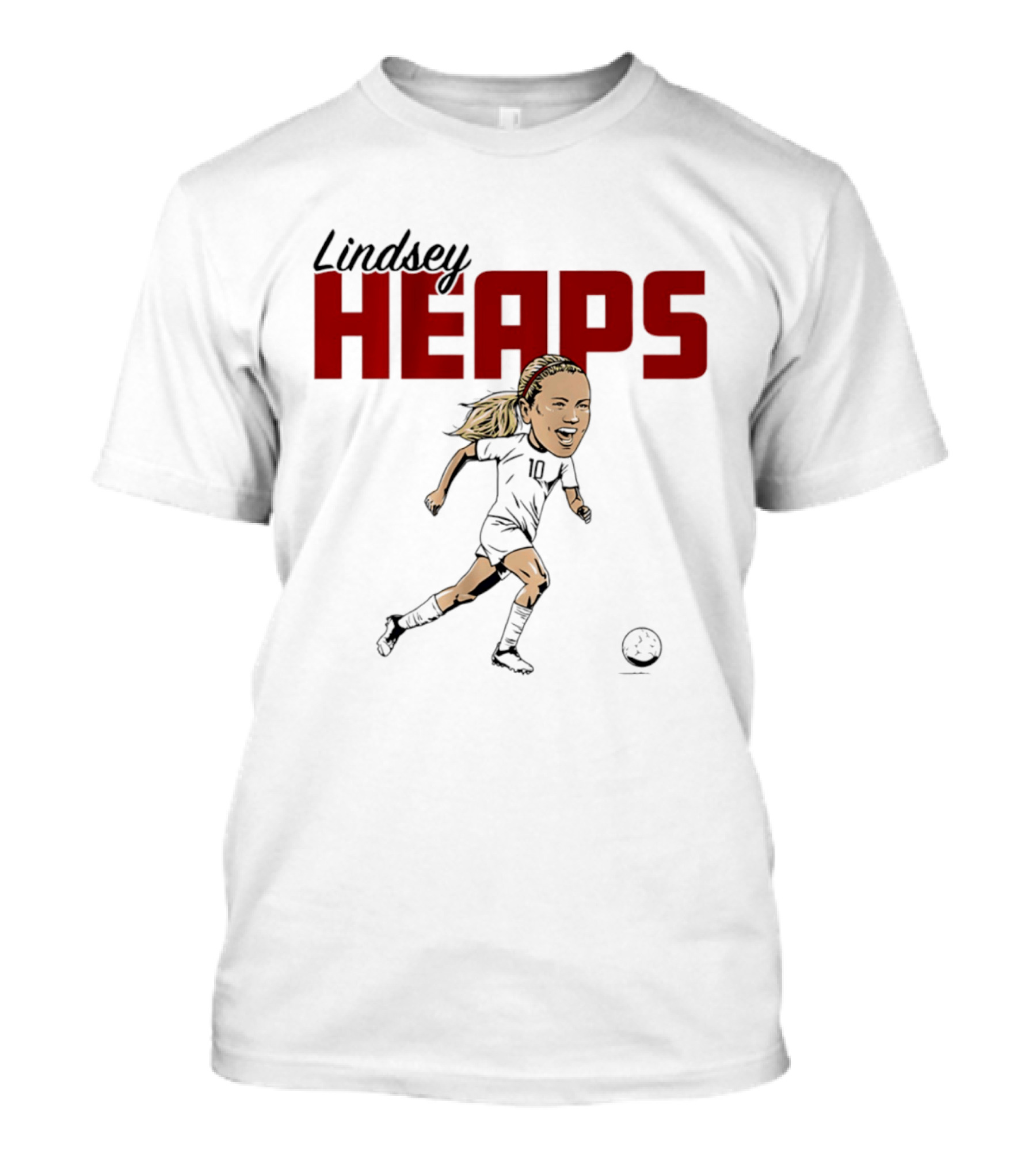 Lindsey Heaps Soccer Caricature USA Player T-Shirt