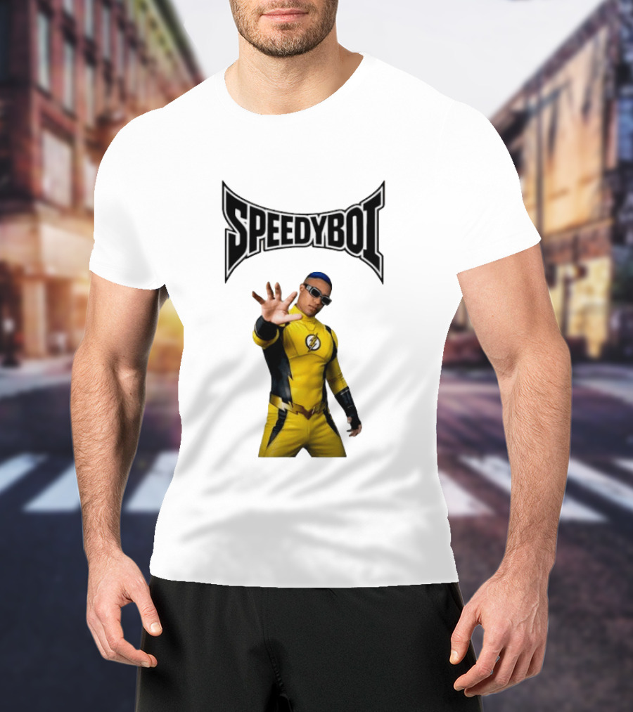 Speedyboi Fast Costume Yellow Superhero Suit T-Shirt