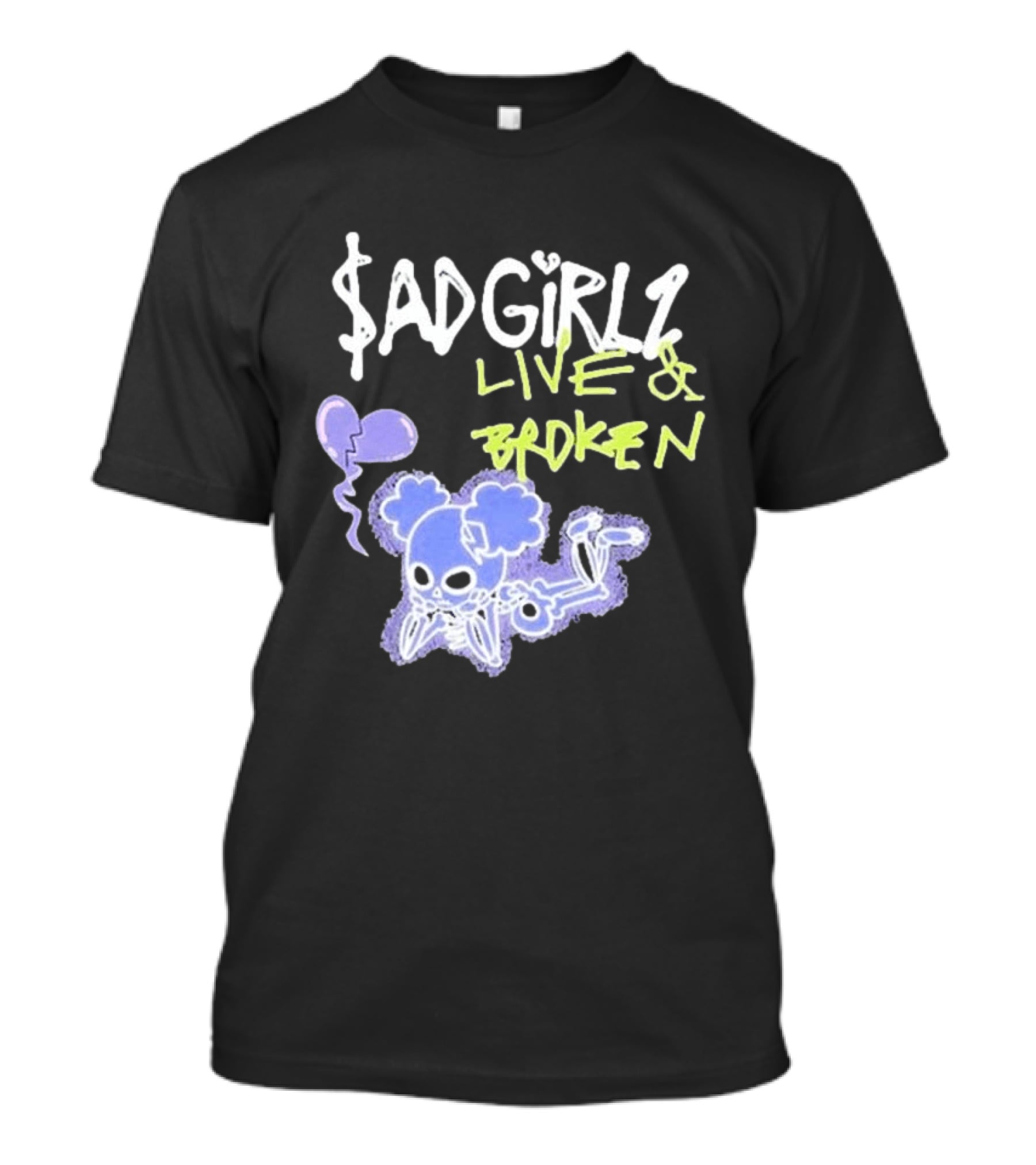 Junior H Sadgirlz Live And Broken Tour 2025 Skeleton Balloon T-Shirt