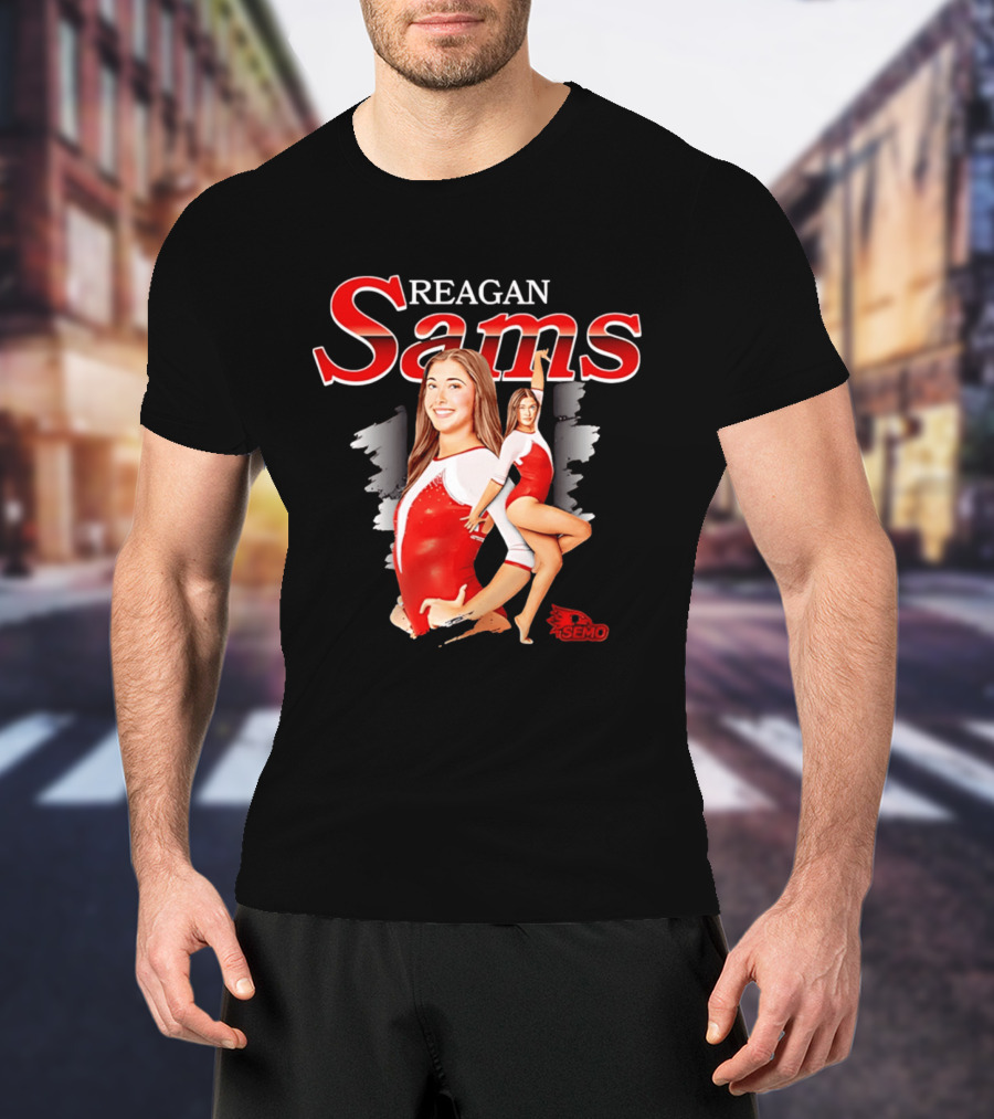 Reagan Sams SEMO Gymnastics NCAA Player Collage T-Shirt