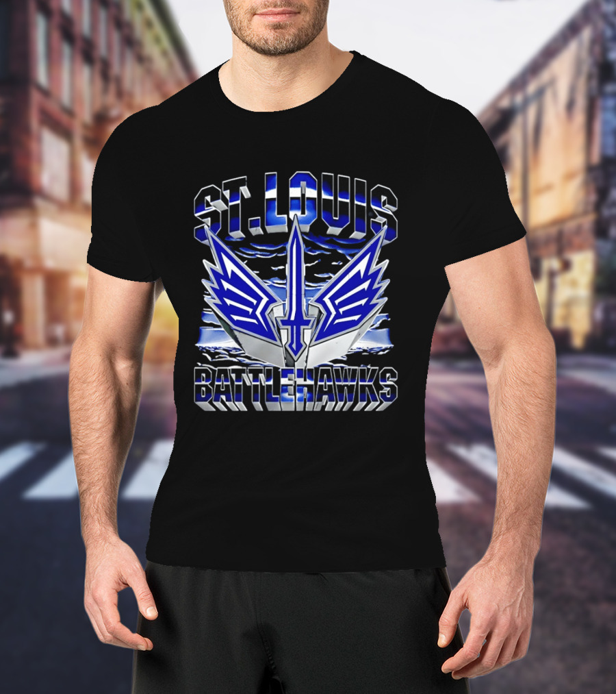 St. Louis Battlehawks Winged Sword T-Shirt