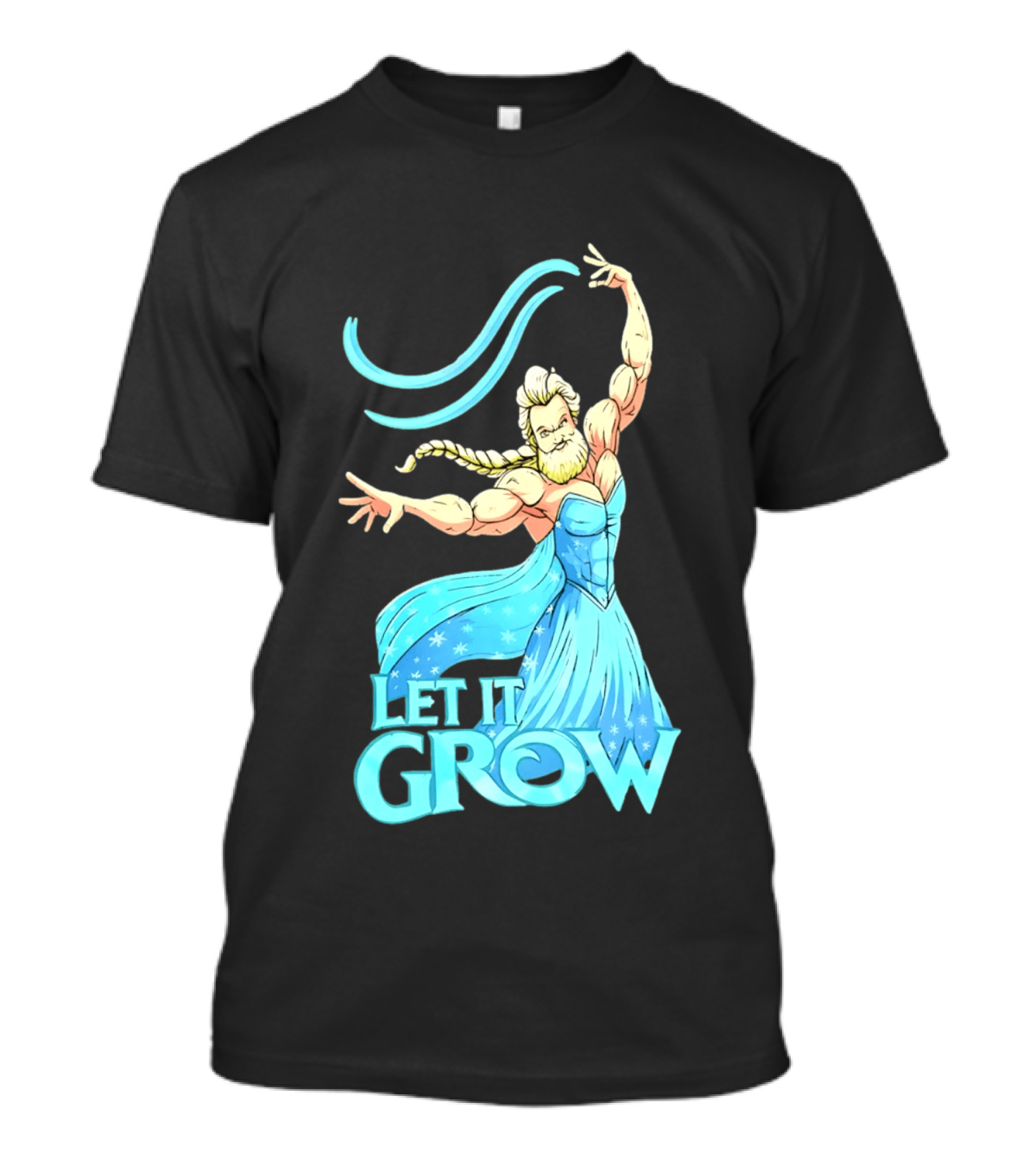 Let It Grow Frozen Elsa Muscular T-Shirt