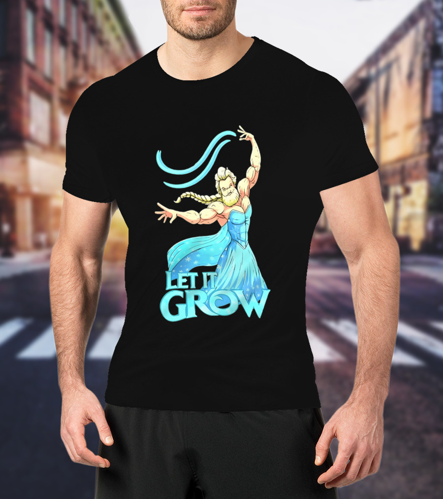 Let It Grow Frozen Elsa Muscular T-Shirt