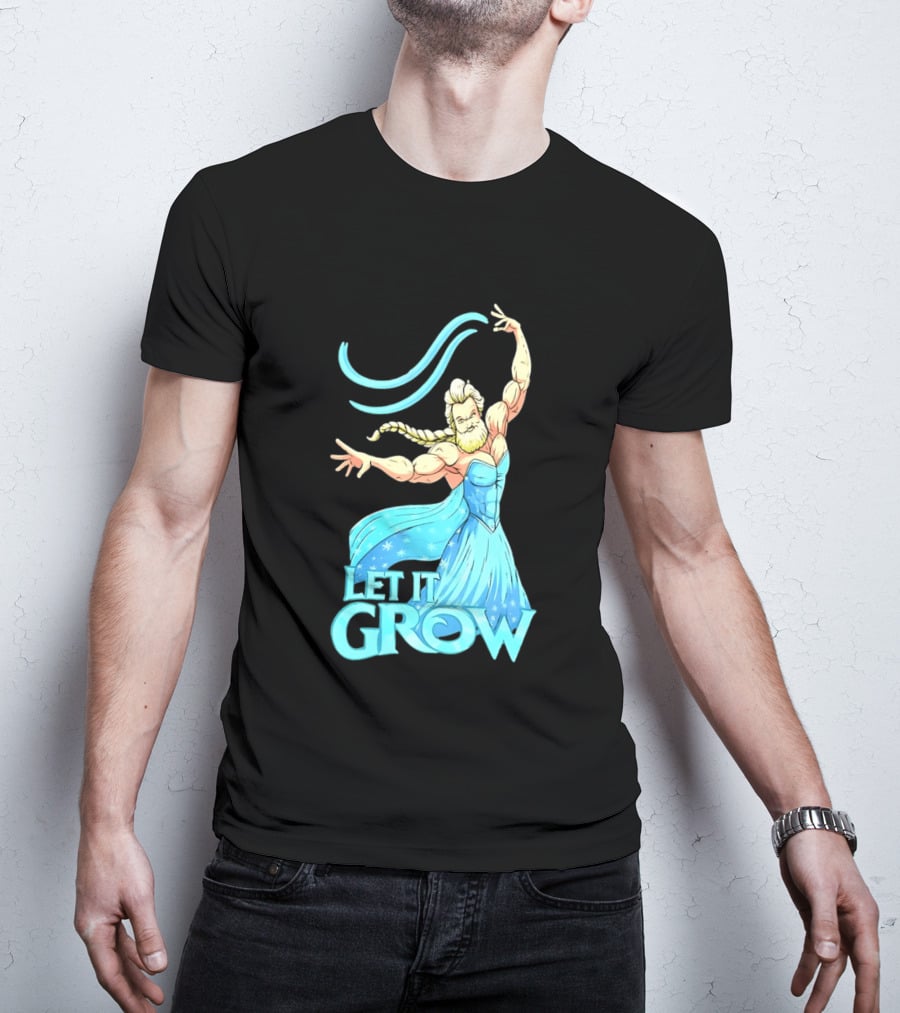 Let It Grow Frozen Elsa Muscular T-Shirt