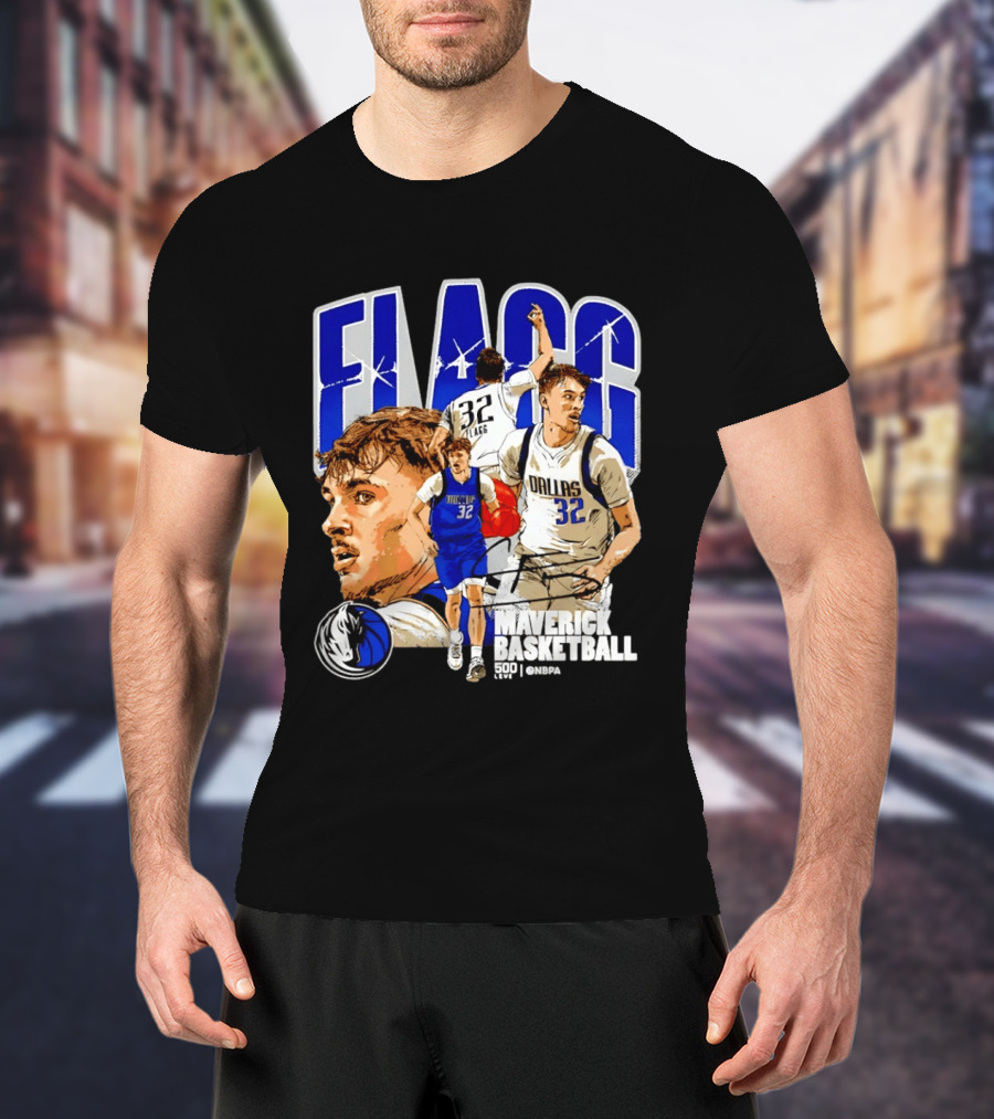 Maverick Basketball Cooper Flagg Dallas NBA 32 Collage T-Shirt