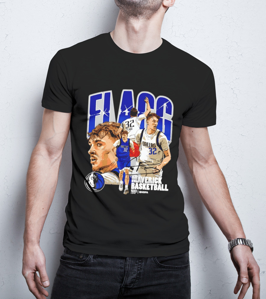 Maverick Basketball Cooper Flagg Dallas NBA 32 Collage T-Shirt