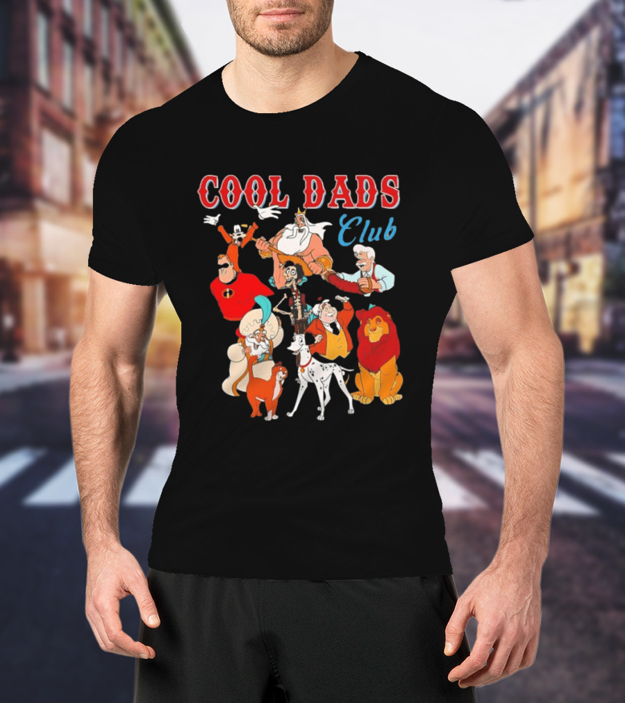 Cool Dads Club Disney Cartoon Characters Magic Fathers Pixar Animation T-Shirt