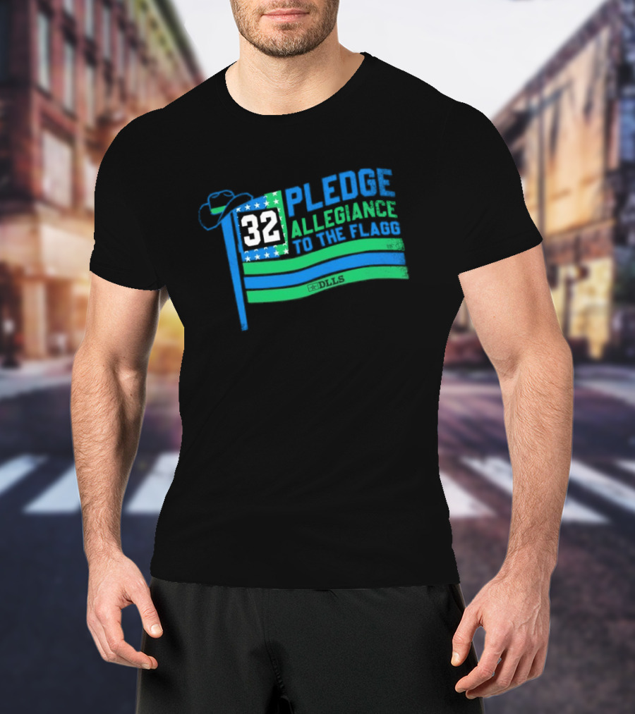 Dallas Mavericks Basketball Number 32 Pledge Allegiance To The Flag DLLS T-Shirt