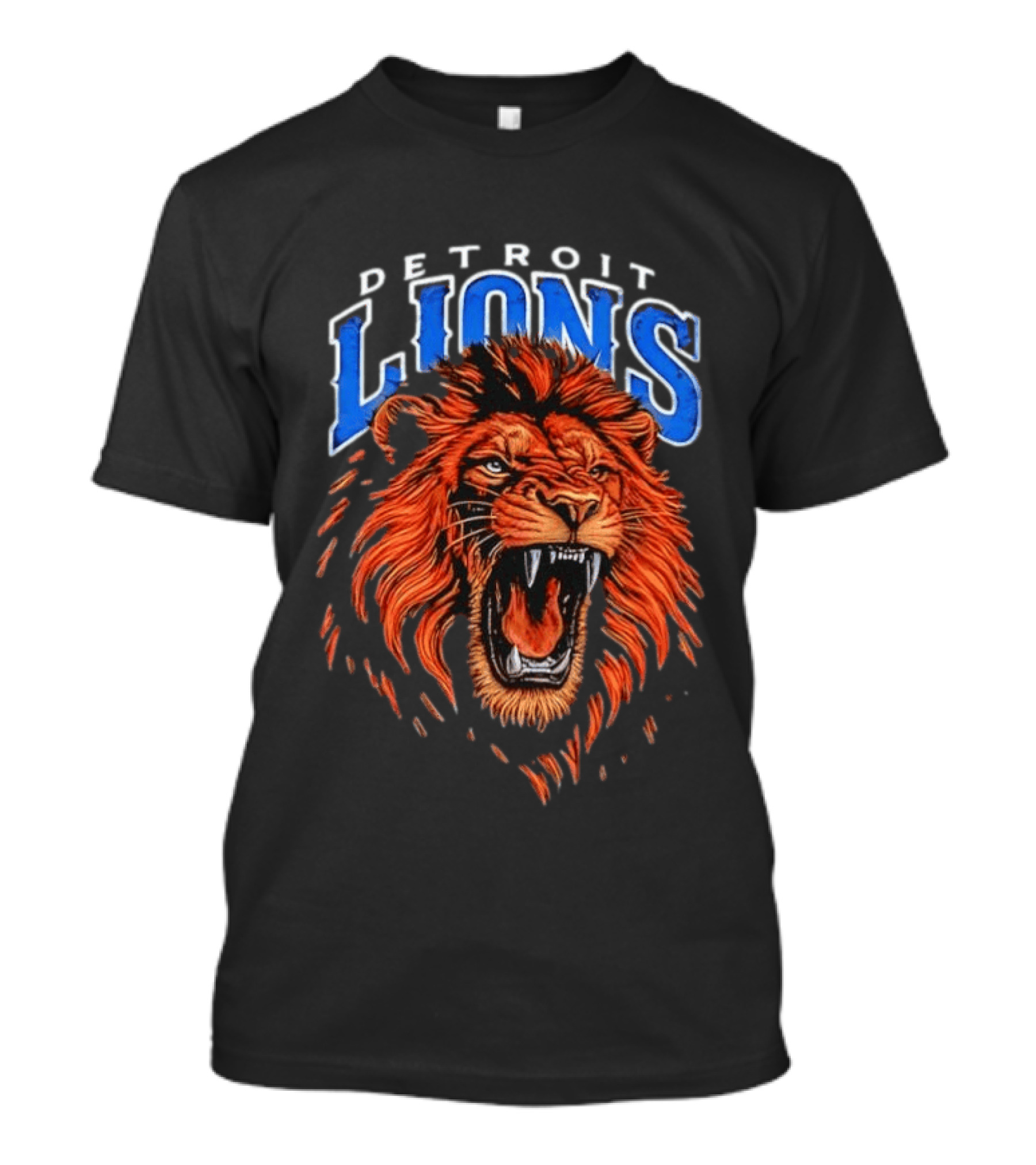 Detroit Lions Roaring Lion Head NFL Team T-Shirt