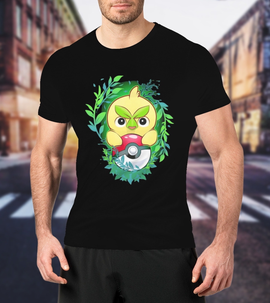Pokémon Browt Grass Chicken Pokeball Forest T-Shirt