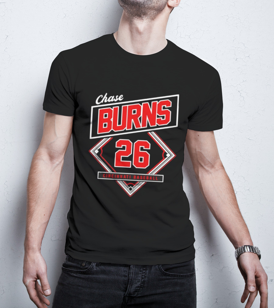Chase Burns 26 Cincinnati Baseball Reds MLB Classic Diamond T-Shirt