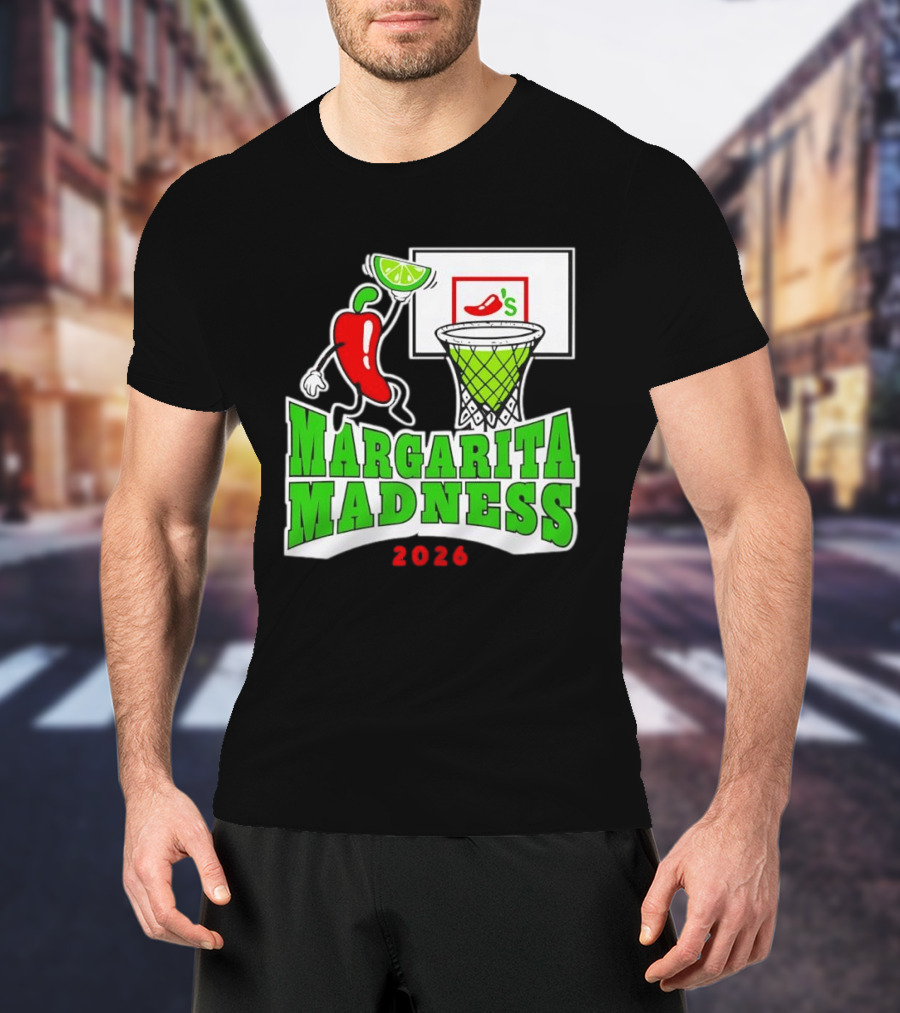 Chili's Margarita Madness 2026 Basketball Event With Lime And Chili Hoops T-Shirt