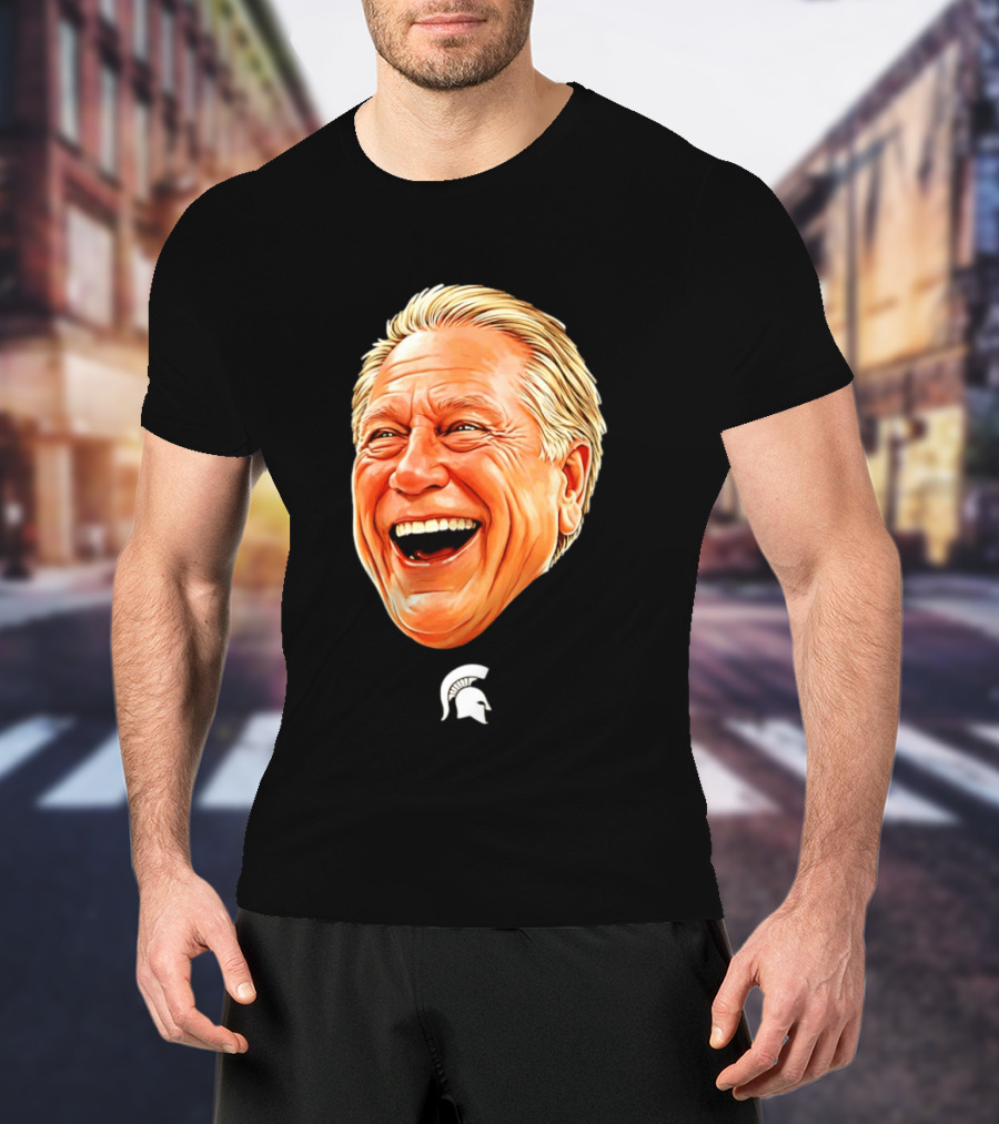 Michigan State Spartans Coach Tom Izzo Big Head T-Shirt