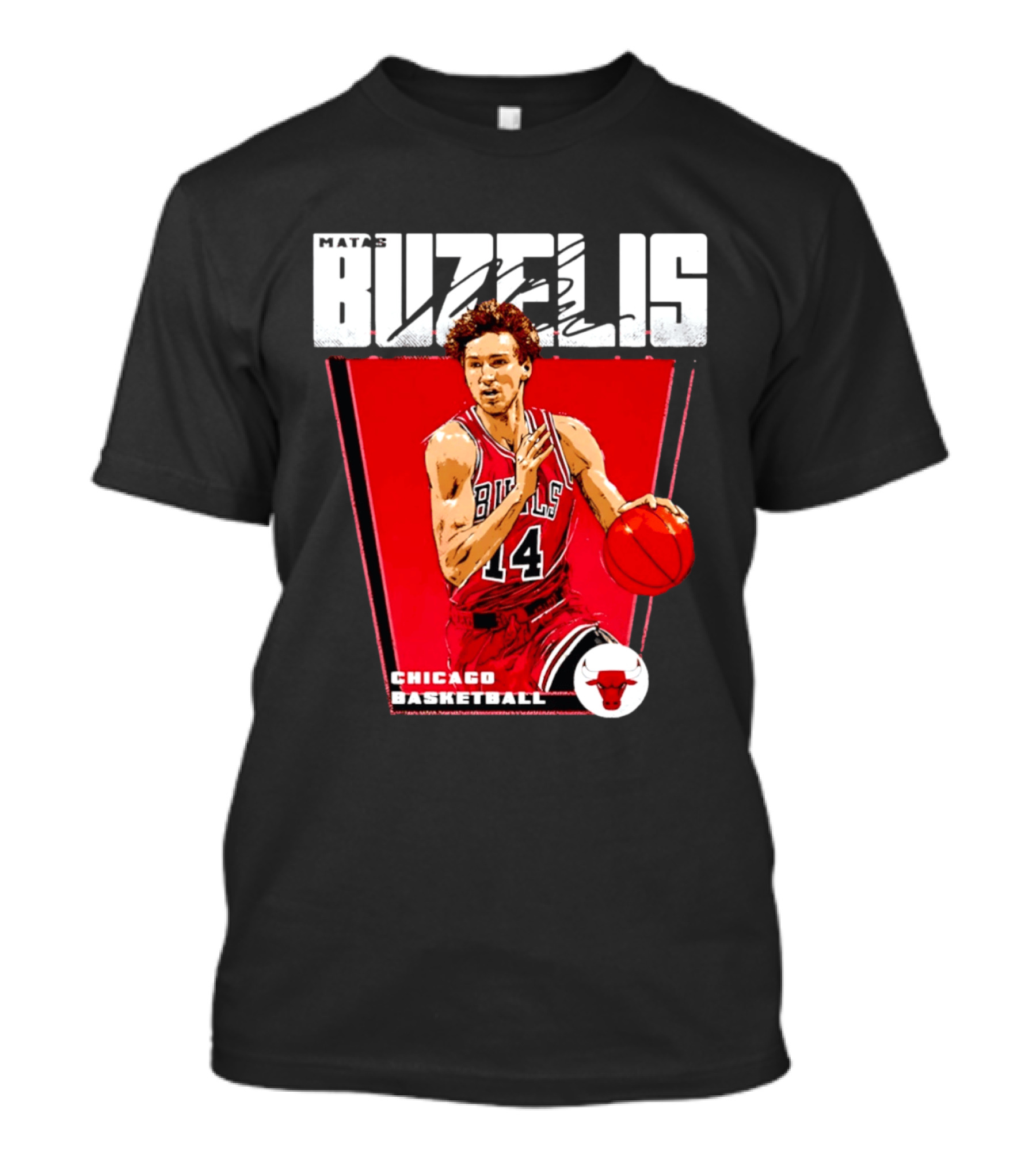 Matas Buzelis Chicago Basketball Bulls 14 T-Shirt