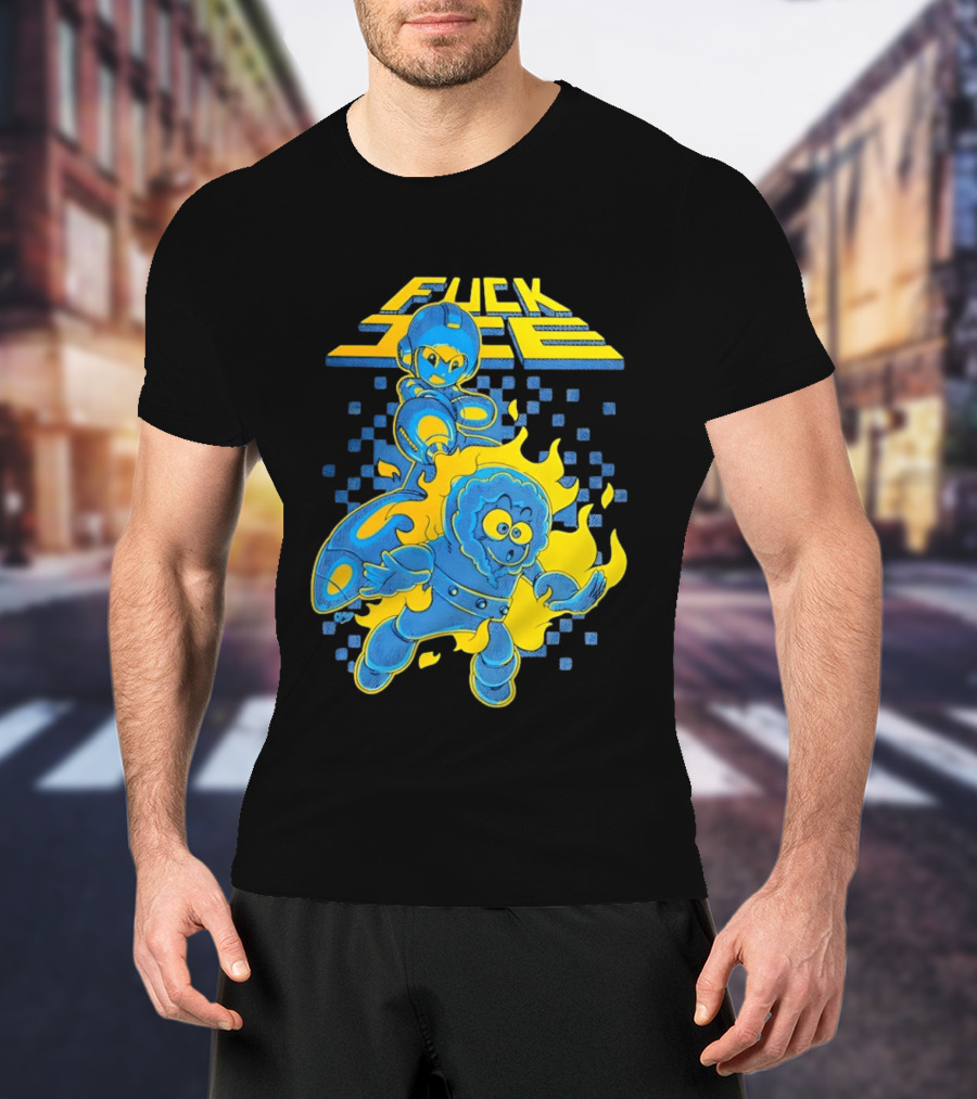 Mega Man Fuck Ice Bold Cartoon T-Shirt