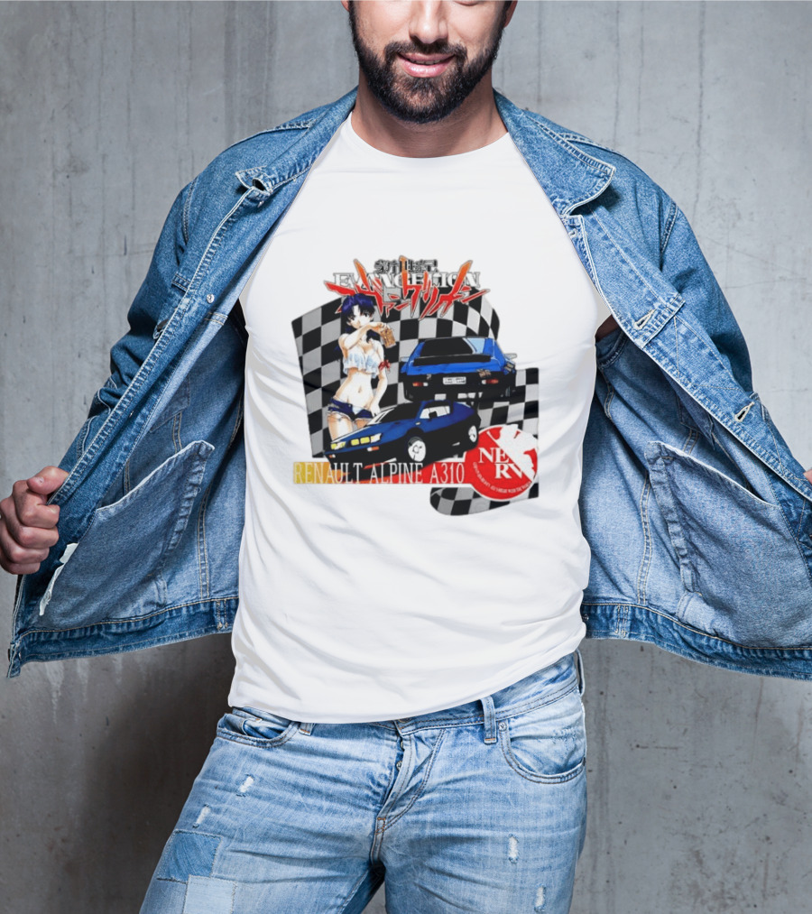 Neon Genesis Evangelion NERV Renault Alpine A310 Racing Anime T-Shirt