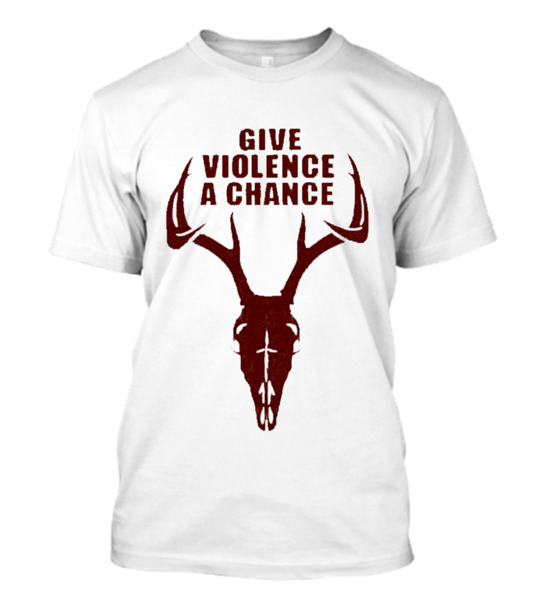 Give Violence A Chance 2026 Antler Skull T-Shirt