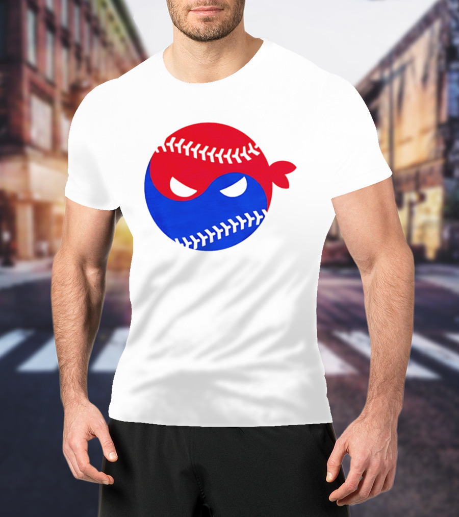 Pitching Ninja South Korea Baseball Yin Yang T-Shirt