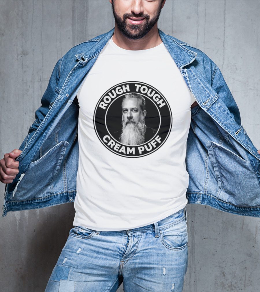 Rough Tough Cream Puff Bearded Man Circular T-Shirt
