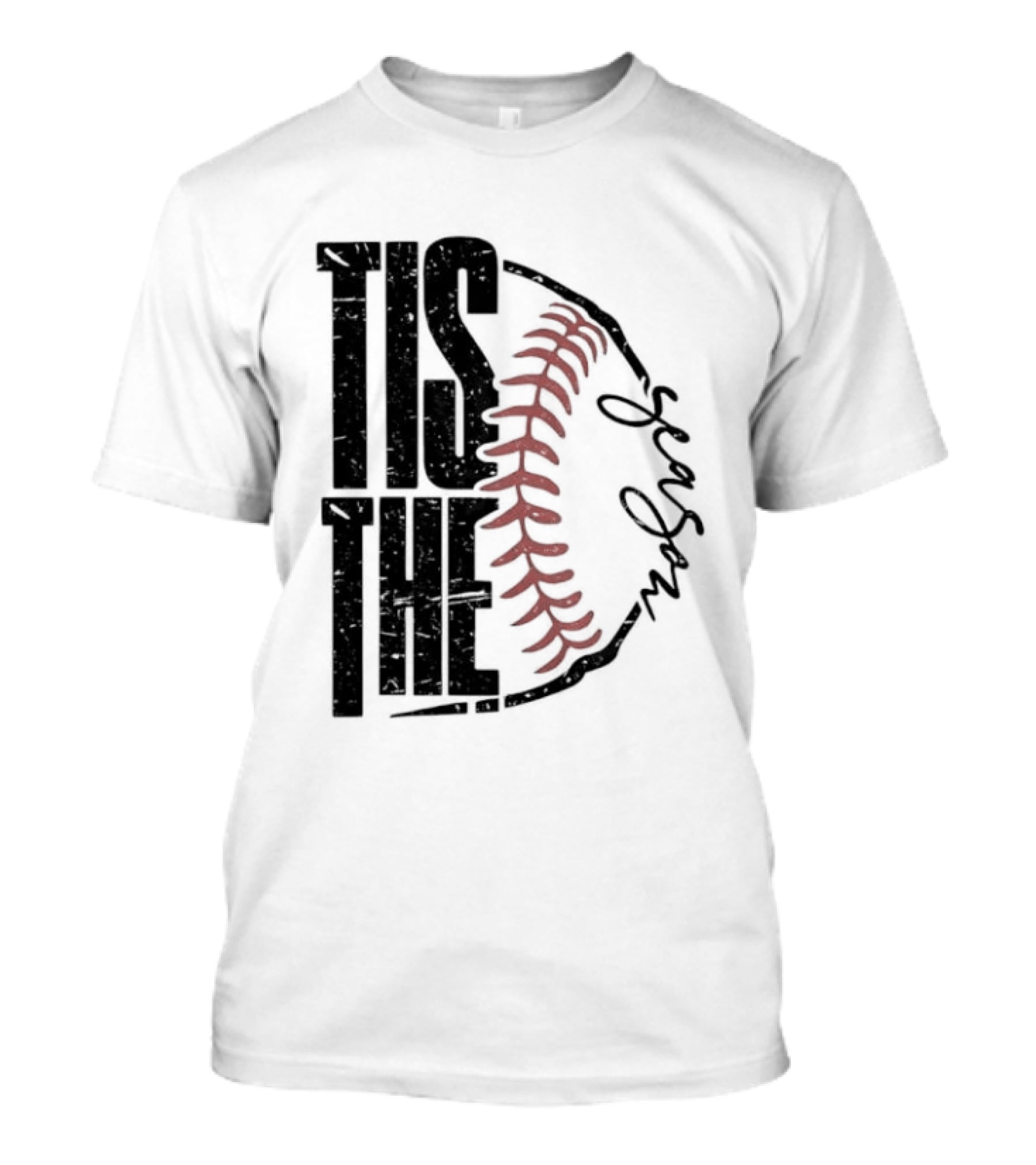 Tis The Season Baseball Stitch Spiral T-Shirt