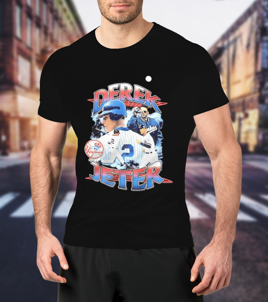 New York Yankees Derek Jeter Legendary Collage Player Yankees T-Shirt