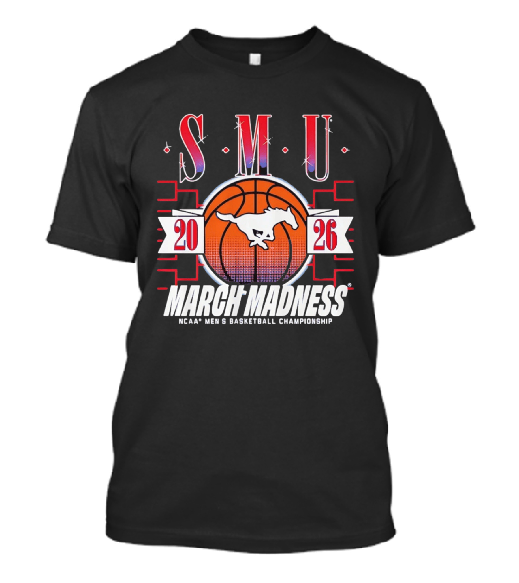 SMU Mustangs 2026 NCAA Men's Basketball Championship March Madness T-Shirt
