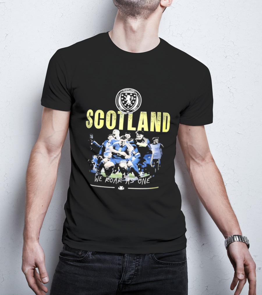 Scotland We Roar As One Team Spirit Rugby Union T-Shirt