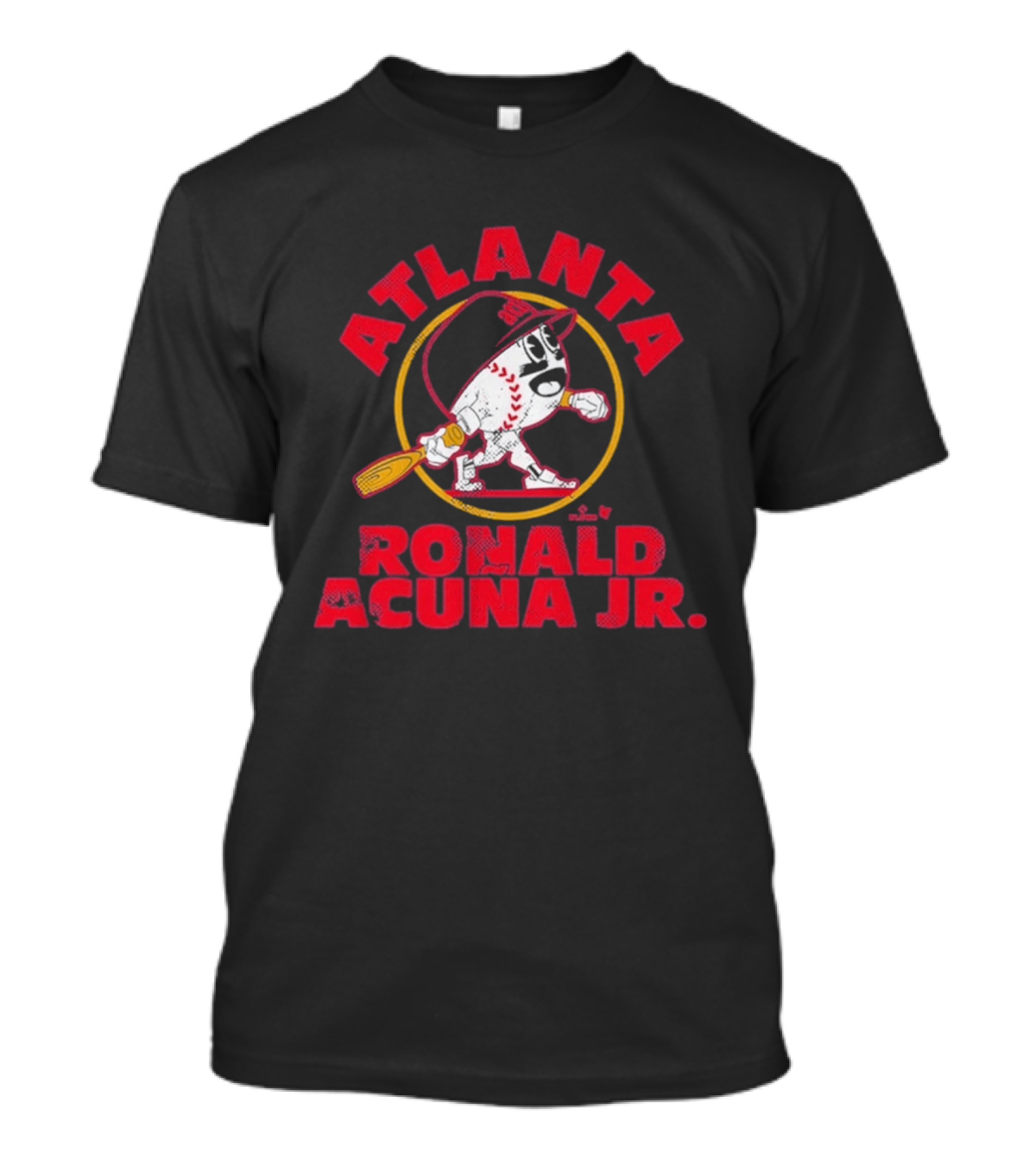 Atlanta Ronald Acuña Jr Baseball Character With Bat T-Shirt