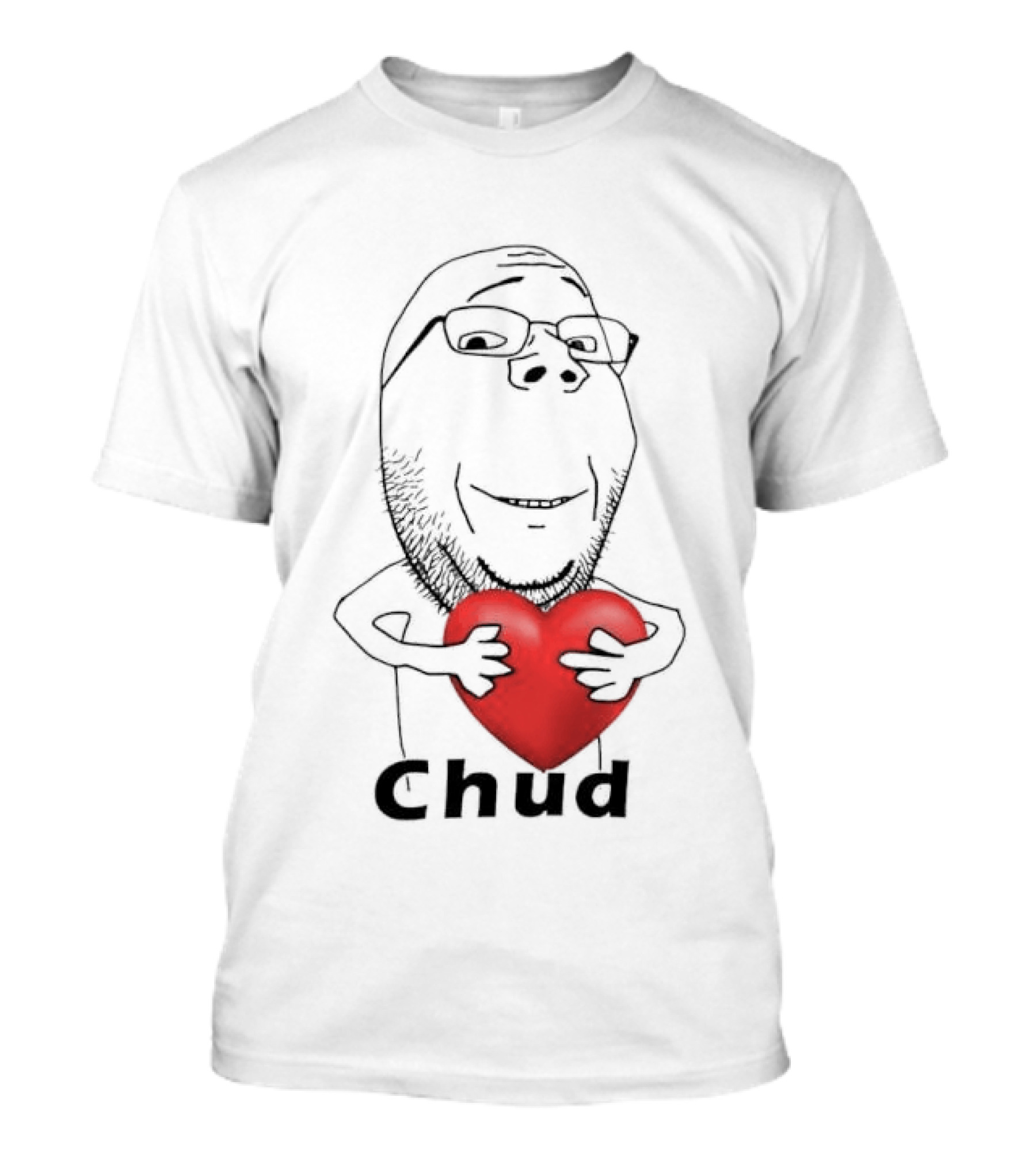 Chud Guy Chudjak Holding Red Heart Sketch T-Shirt