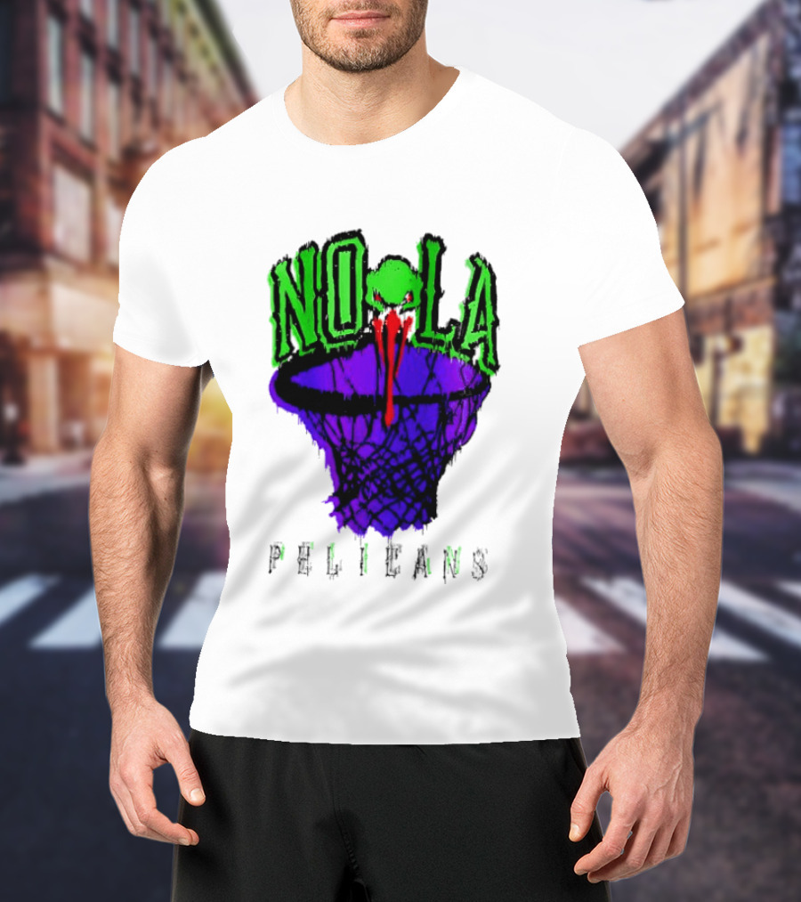 NOLA Pelicans Fest 2026 Basketball Hoop Alien T-Shirt