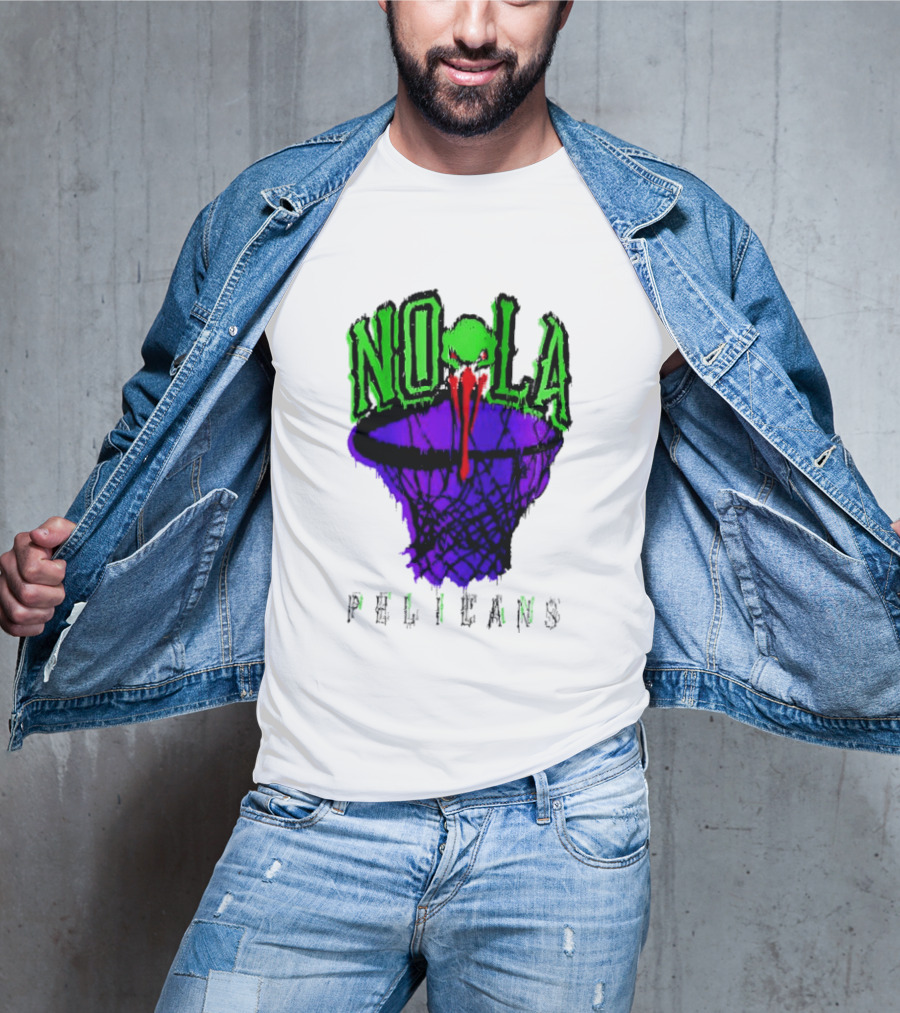NOLA Pelicans Fest 2026 Basketball Hoop Alien T-Shirt